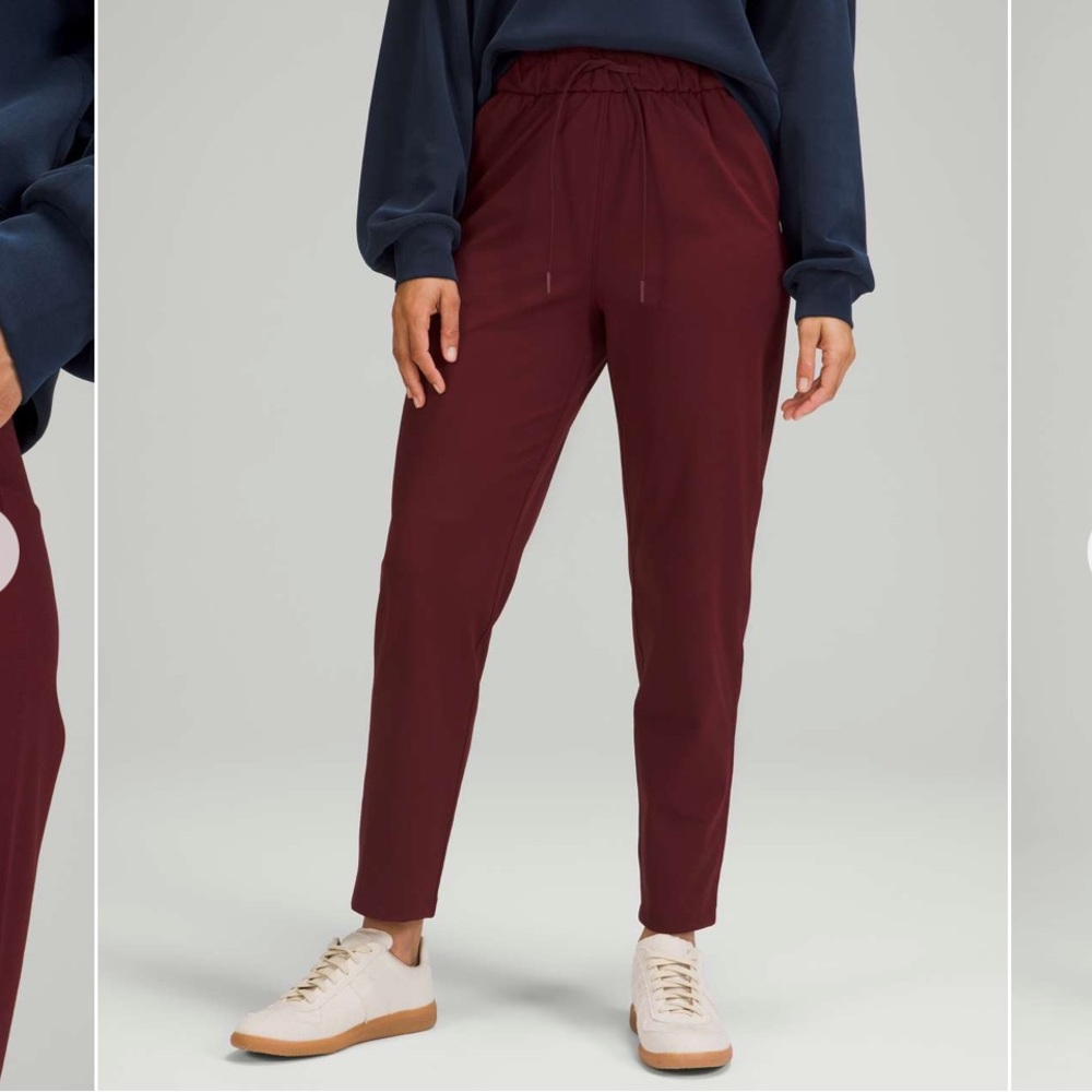 Lululemon • Stretch High Rise 7/8 length pant 25” • Size: 6 • Color: Red Merlot